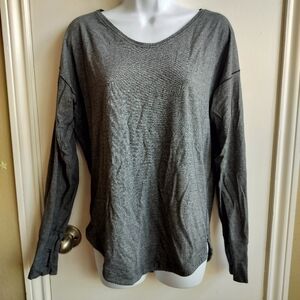 Lululemon Heathered Charcoal Long Sleeve Top Sz L/XL